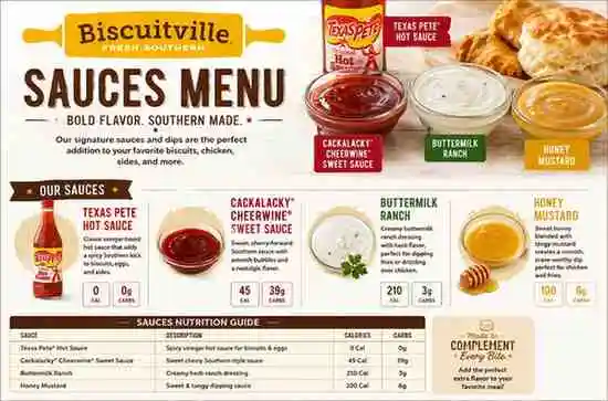 Biscuitville Sauces Menu
